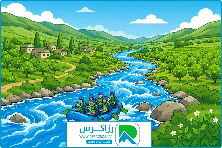 رفتینگ زاینده رود | مسیر رفتینگ در منطقه سامان